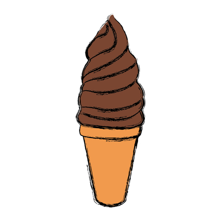 Ice cream cone icon vector illustration graphic designのイラスト素材
