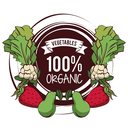 Organic vegetables icon vector illustration graphic designのイラスト素材