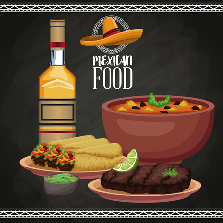 Mexican food brochure icon vector illustration graphic designのイラスト素材