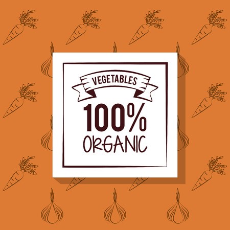 Organic vegetables icon vector illustration graphic designのイラスト素材
