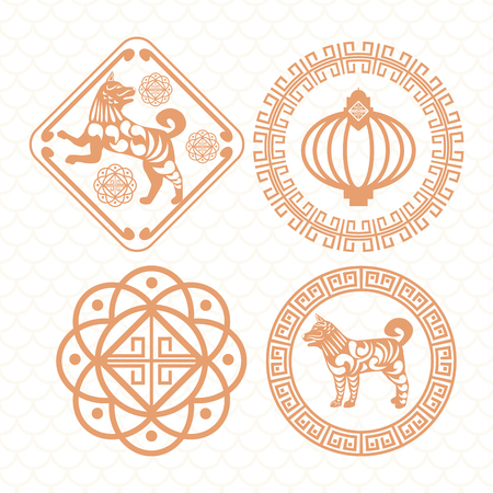 2018 chinese new year vector illustration graphic design.のイラスト素材