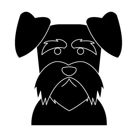Dog head cartoon icon vector illustration graphic designのイラスト素材