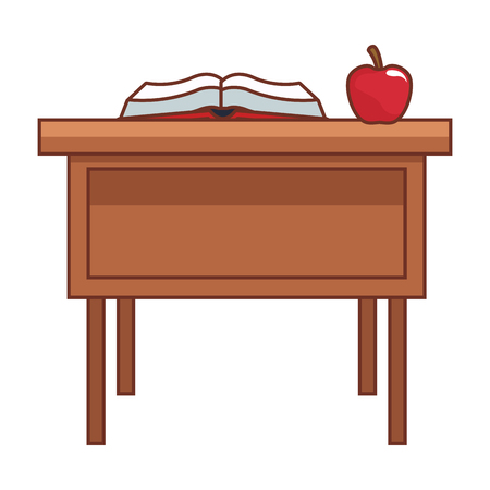 School desk with elements icon vector illustration graphic designのイラスト素材