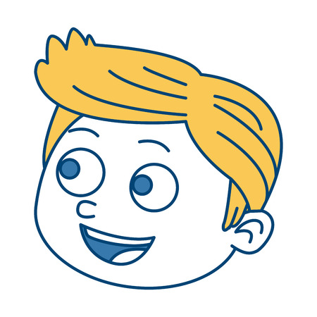 Cute boy cartoon icon vector illustration graphic designのイラスト素材