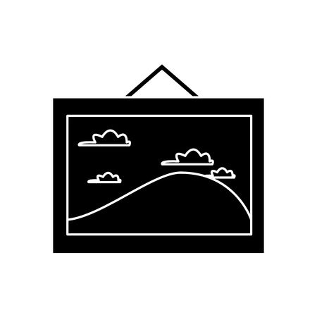 Landscape photo frame icon vector illustration graphic designのイラスト素材