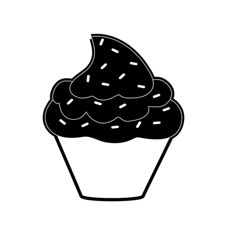 Cupcake delicious dessert icon vector illustration, graphic design.のイラスト素材