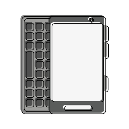 Smartphone with keyboard icon vecctor illustration graphic designのイラスト素材