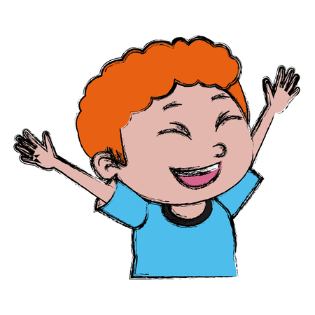 Cute schoolboy cartoon icon vector illustration graphic designのイラスト素材