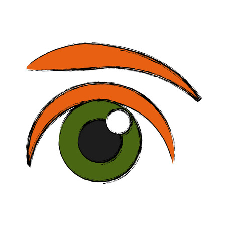 Eye cartoon isolated icon vector illustration graphic designのイラスト素材
