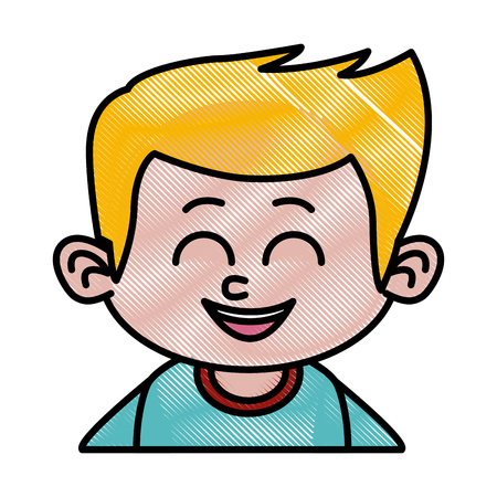 Cute boy cartoon icon vector illustration graphic designのイラスト素材