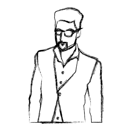 Model man with fashion clothes icon vector illustration graphic designのイラスト素材