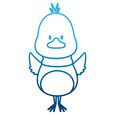 Cute bird with scarf cartoon icon vector illustration graphic designのイラスト素材