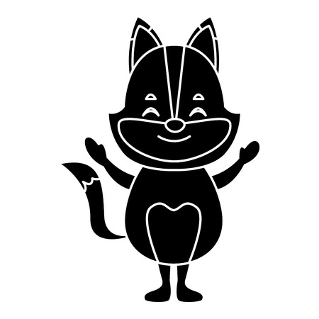 Cute fox head cartoon icon vector illustration graphic designのイラスト素材