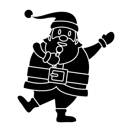 Funny santa claus cartoon icon vector illustration graphic designのイラスト素材
