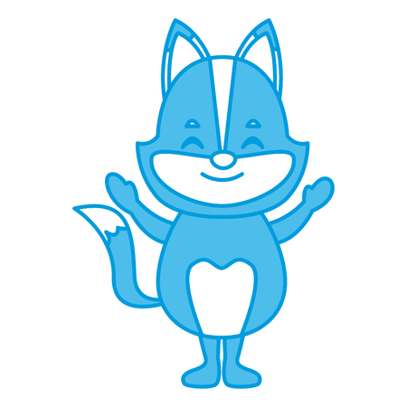 Cute fox head cartoon icon vector illustration graphic designのイラスト素材