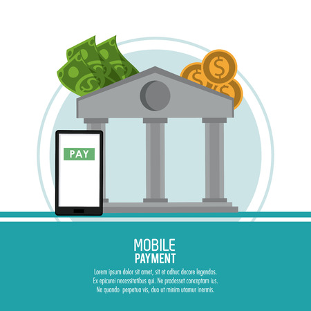 Mobile payment technology icon vector illustration graphic designのイラスト素材