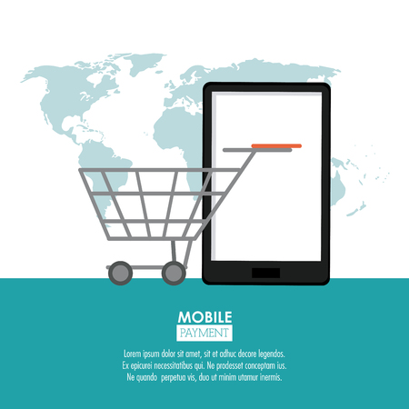 Mobile payment technology icon vector illustration graphic designのイラスト素材