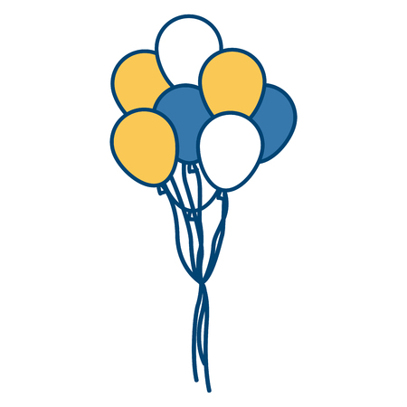 Balloons celebration symbol icon vector illustration graphic designのイラスト素材