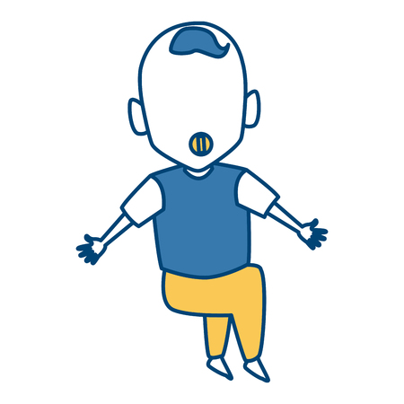 Cute baby cartoon icon vector illustration graphic designのイラスト素材