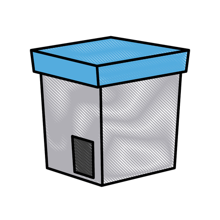 Cardboard delivery box icon vector illustration graphic designのイラスト素材