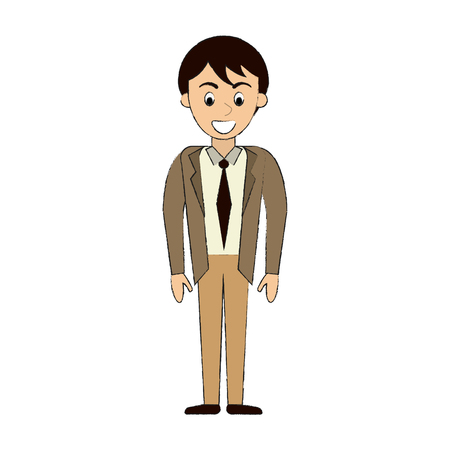 Businessman avatar cartoon icon vector illustration graphic designのイラスト素材