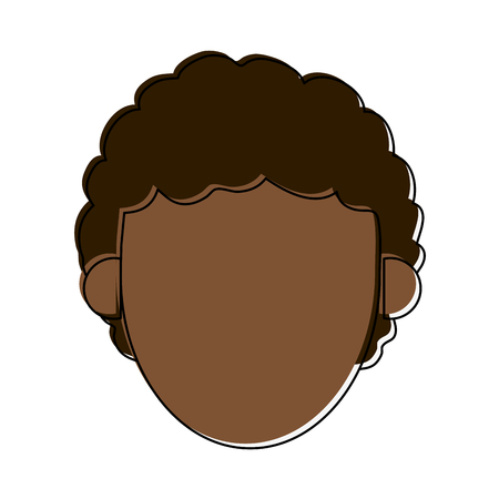 Young man face icon vector illustration graphic designのイラスト素材