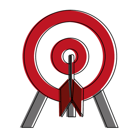 Dartboard target symbol icon vector illustration graphic designのイラスト素材