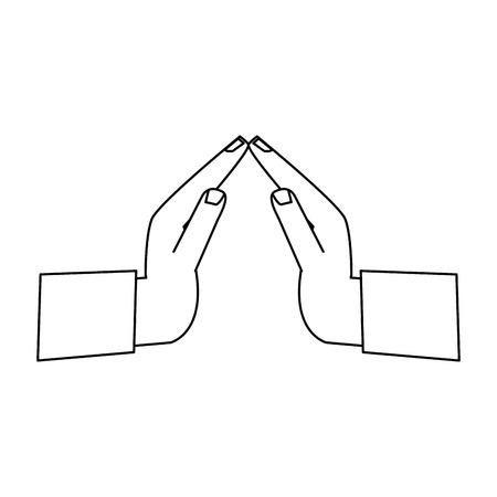 Hands praying symbol icon vector illustration, graphic design.のイラスト素材