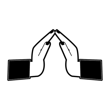 Hands praying symbol icon vector illustration graphic designのイラスト素材