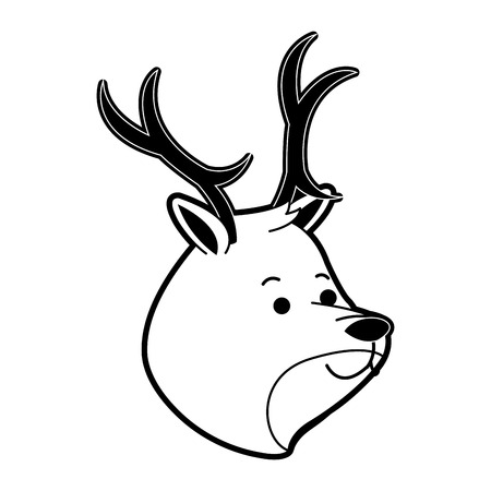 Reindeer cute cartoon icon vector illustration graphic designのイラスト素材