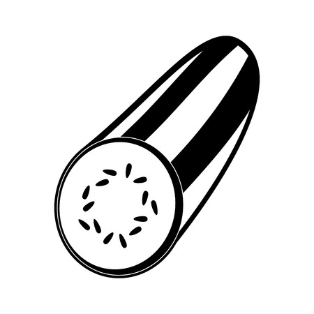 Fresh sliced cucumber icon vector illustration graphic designのイラスト素材