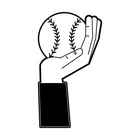 Hand holding baseball ball icon vector illustration graphic designのイラスト素材