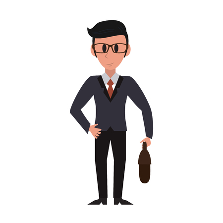 Businessman avatar cartoon icon vector illustration graphic designのイラスト素材