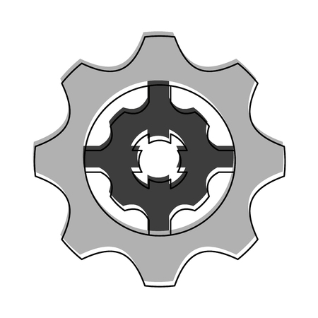 Gear machinery piece icon vector illustration graphic designのイラスト素材
