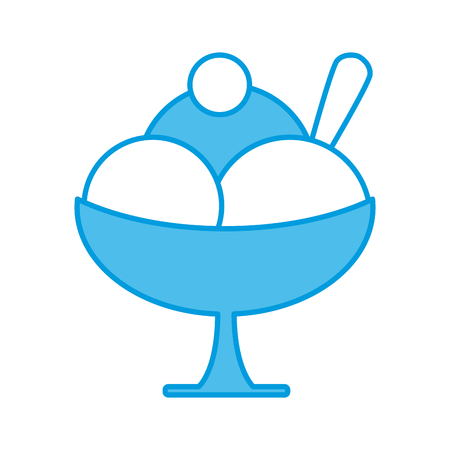 Ice cream on cup icon vector illustration graphic designのイラスト素材