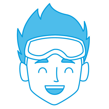 Man with winter goggles icon vector illustration graphic designのイラスト素材