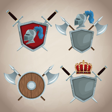 Medieval emblem insignia icon vector illustration graphic designのイラスト素材