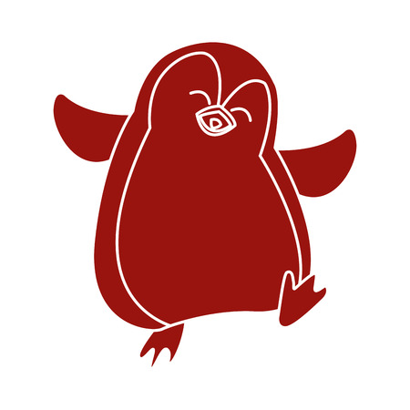 Penguin christmas cartoon icon vector illustration graphic designのイラスト素材