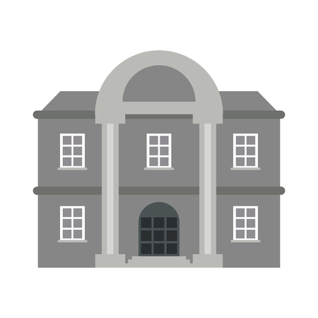 Mansion with columns icon illustration graphic design.のイラスト素材