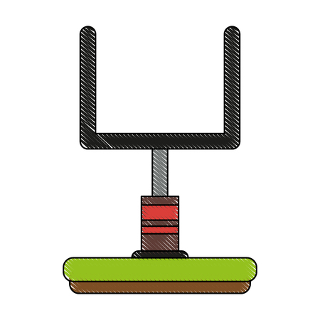 American football goal icon vector illustration graphic designのイラスト素材