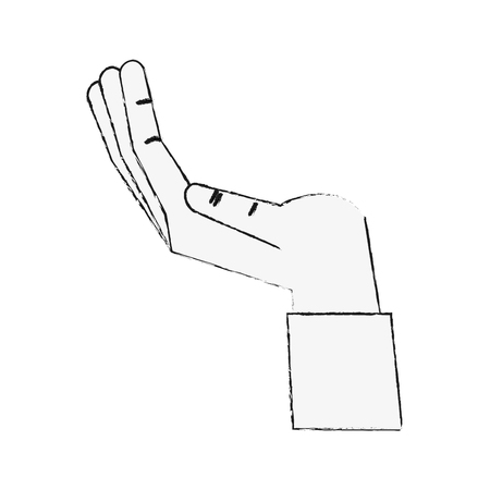 Hand with palm open icon vector illustration graphic designのイラスト素材