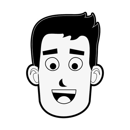 Man face cartoon icon vector illustration graphic designのイラスト素材