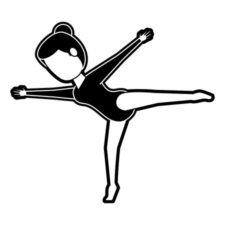 Woman ballet dancer icon vector illustration graphic designのイラスト素材