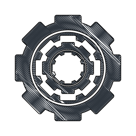 Gear machinery piece icon vector illustration graphic designのイラスト素材