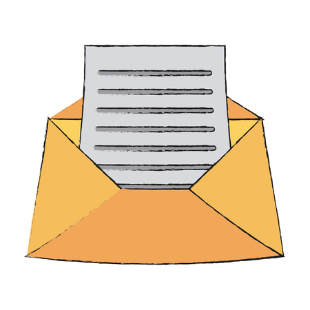 Mail envelope open icon vector illustration graphic designのイラスト素材