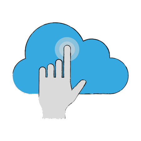 Cloud computing symbol icon vector illustration graphic designのイラスト素材