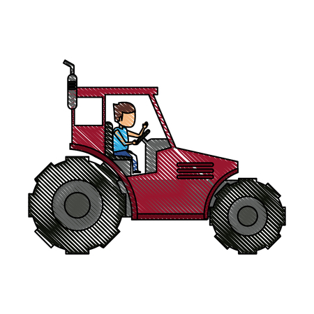 farm tractor vehicle icon vector illustration graphic designのイラスト素材