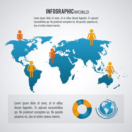 Earth world infographic population icon vector illustration graphic designのイラスト素材