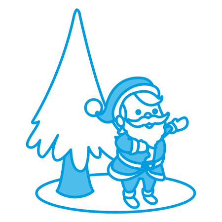 Cute santa claus cartoon icon vector illustration graphic designのイラスト素材