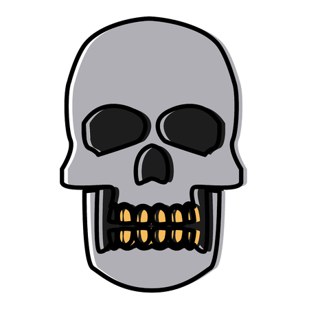 Human skull symbol icon vector illustration  graphic  designのイラスト素材